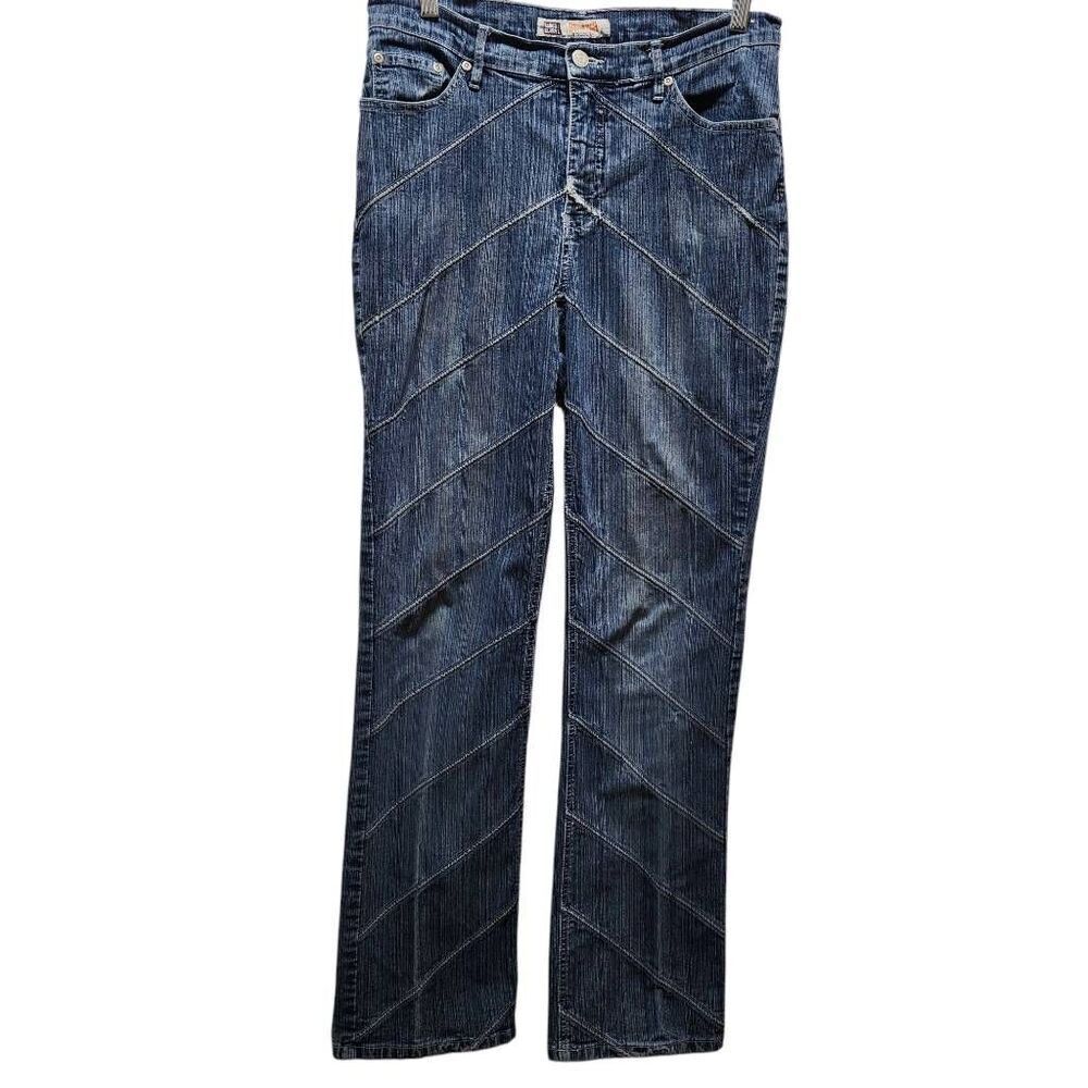 Vintage Faded Glory bootcut‎ stretch jeans stripes size 12
